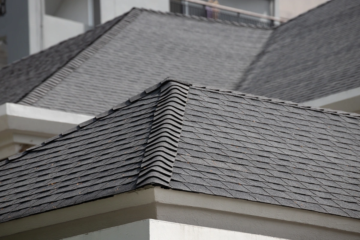 asphalt shingle roof with shingle background